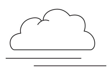 Bulut simgesi vektör illüstrasyonu