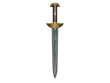 2d render of a medieval sword isolated on white background