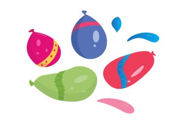 Renkli balonların vektör çizimi 