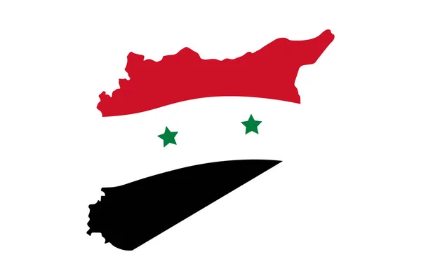 Flag Syria Vector Illustration White Background — Stock Vector