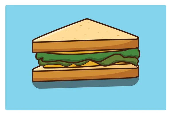 Sandwich Icône Web Illustration Simple — Image vectorielle