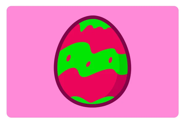 Пасхальные Яйца Различными Рисунками Плоский Дизайн Минимальная Векторная Иллюстрация — стоковый вектор