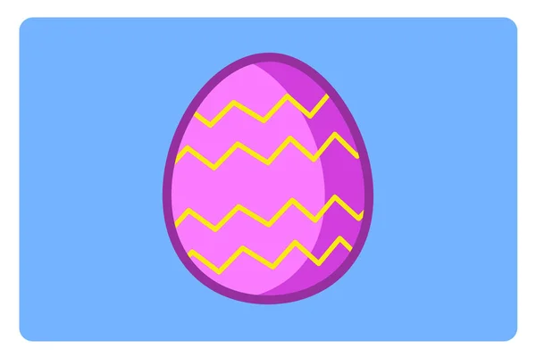 Пасхальные Яйца Различными Рисунками Плоский Дизайн Минимальная Векторная Иллюстрация — стоковый вектор
