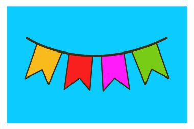 çelenkler renkli vektör resimlemesi