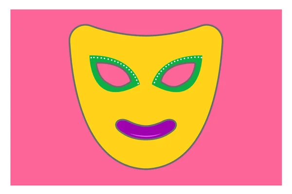Ilustración Vectorial Máscara Carnaval Único — Vector de stock