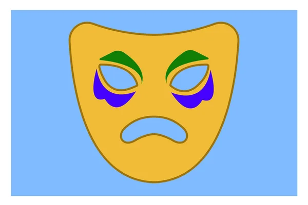 Mask Icon Vector Flat Illustration — Stock Vector