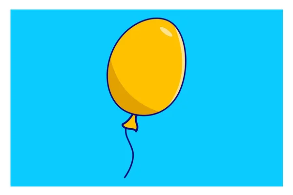 Balloon Cartoon Style Balloon Vector Isolated — Stockvektor
