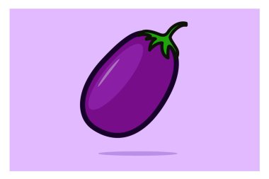 brinjal patlıcan vektör çizimi