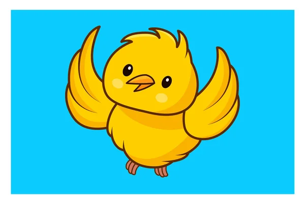 Cartoon Cute Chicken Vector Illustration — Stock Vector
