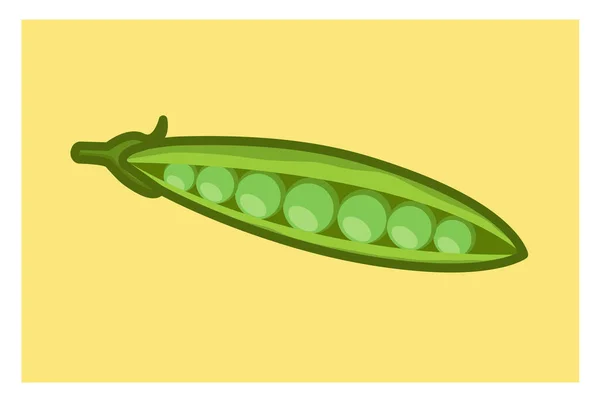 Vector Illustration Green Peas Icon — Stock Vector