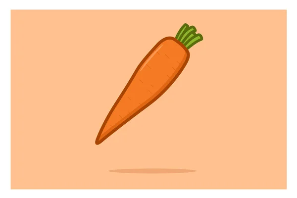 Zanahoria Icono Aislado Vector — Vector de stock