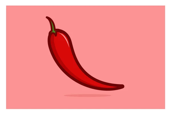 Ikona Red Chilli Izolowany Wektor — Wektor stockowy
