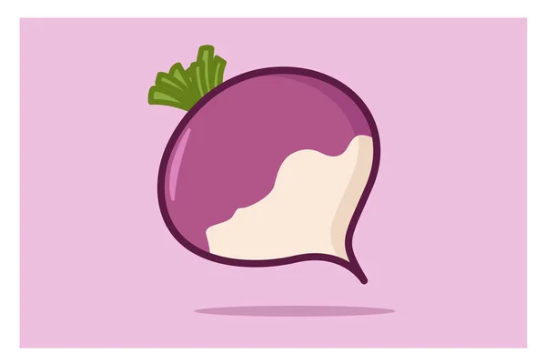 Vector Turnip Vegetable Illustration — Stock Vector