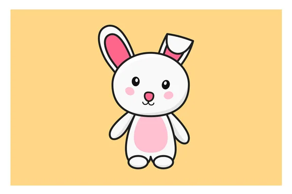 Cute Rabbit Bunny Animal Vector Illustration Design — Stock Vector