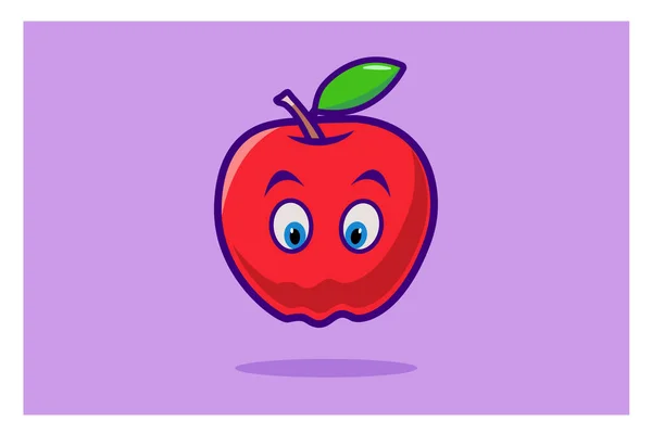 Vector Red Apple Icon — Stock Vector