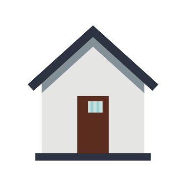 Beyaz arka planda izole edilmiş, bir ev ikonu oyun evinin vektör illüstrasyonu.