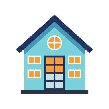 Vektör illüstrasyon çizimleri kullanılarak, bir ev simgesi beyaz arkaplan üzerinde izole edilir.