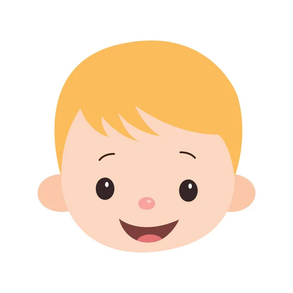 Pacote Sorrisos Pequeno Bebê Grande Alegria Vetor Ilustração Isolado Fundo — Vetor de Stock