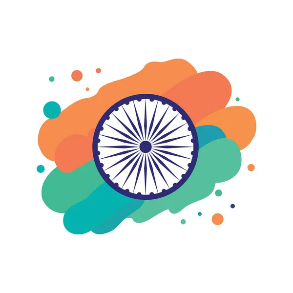 Utilizando Ilustración Vectorial Arte Libre Vector Bandera India Aislado Sobre — Vector de stock