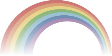 Basit, saydam yedi renkli bir gökkuşağı.