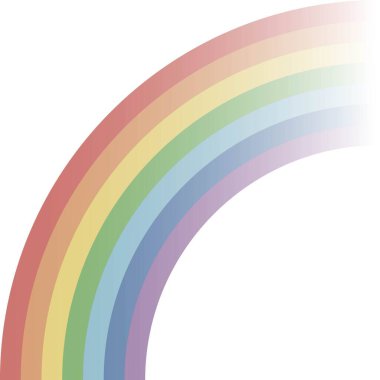 Basit, saydam yedi renkli bir gökkuşağı.