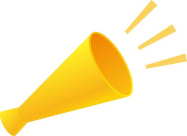 Sesli kasvetli sarı megafon