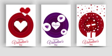 Happy Valentine's day abstract background. Relationship, Love, Valentine's day, Romantic concept. A4 vector illustration for banner, poster, card, postcard.