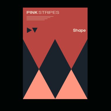 Brutalism inspired graphic design of vector poster cover layout made with vector abstract elements and geometric shapes, useful for branding presentation, album print, website header, web banner.