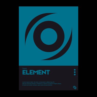 Meta modern aesthetics of Swiss design poster layout. Graphic template made with bold typography and abstract geometric shapes, great for poster art, album cover prints.