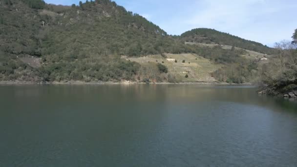 Αεροφωτογραφία Του Ποταμού Sil Γαλικία Ισπανία — Αρχείο Βίντεο