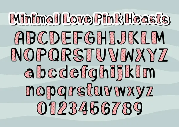Şirin Alfabe ve Pembe Kalpli Numara. Dekorasyon için güzel bir harf tasarımı. Üstünde 