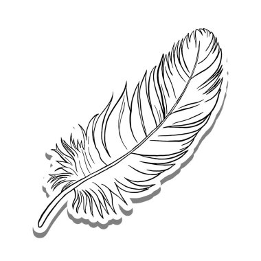 Beyaz siluet ve gri gölge üzerine ana hatları çiz. El çizimi çizgi film tarzı. Dekorasyon ve herhangi bir tasarım için vektör illüstrasyonu.