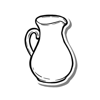 Su testisi El Karalama Taslağı. Dekorasyon, renk ve herhangi bir tasarım için vektör illüstrasyonuName.