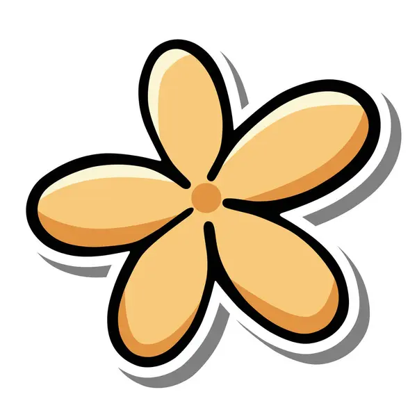 Çizgi film tarzı turuncu çiçek, kalın hatları ve yumuşak gölgeleri var. Mevsimlik dekor, eğitim materyalleri ya da eğlenceli tasarım projeleri için mükemmel.