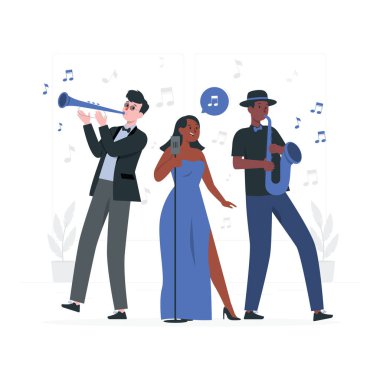 jazz  concept vector illustration