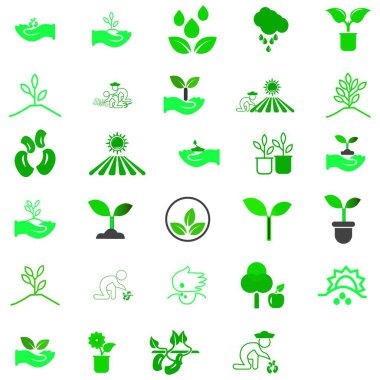 Soil Vector Line Icons Set. Growing Sprouts, Agronomy, Sprout nutrition, Growing Conditions. Editable Stroke