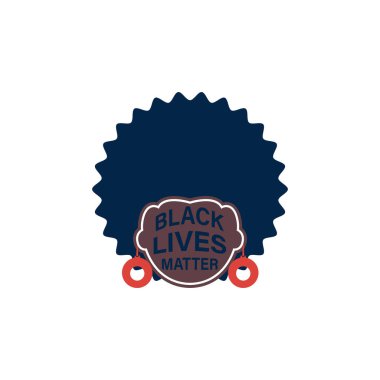 Siyahi bir insanın resmi. siyah hayatlar madde amblemi. Siyah kadınlarla dolu bir poster. Modern soyut tasarım