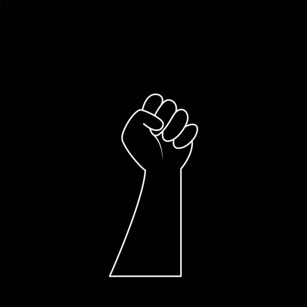 Black Lives Metter Concept Human Hands Fonts — Image vectorielle