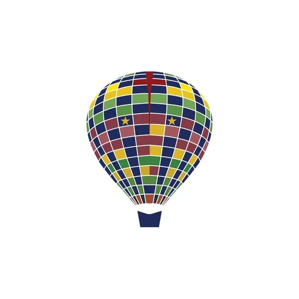 Vektor Konstrukce Horkovzdušného Balónu Vektorová Ilustrace Barevný Horkovzdušný Balón Letecká — Stockový vektor
