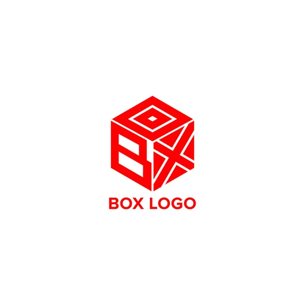 Box Logo Simple Design Template — Vetor de Stock