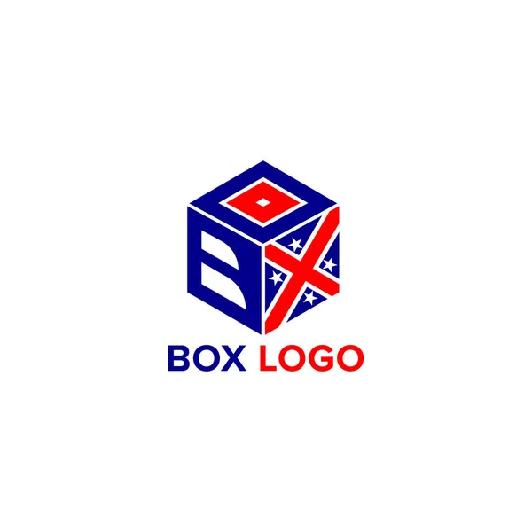 Box Logo Simple Design Template — Vetor de Stock