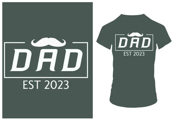 Dad Est 2023 Shirt Design — стоковий вектор
