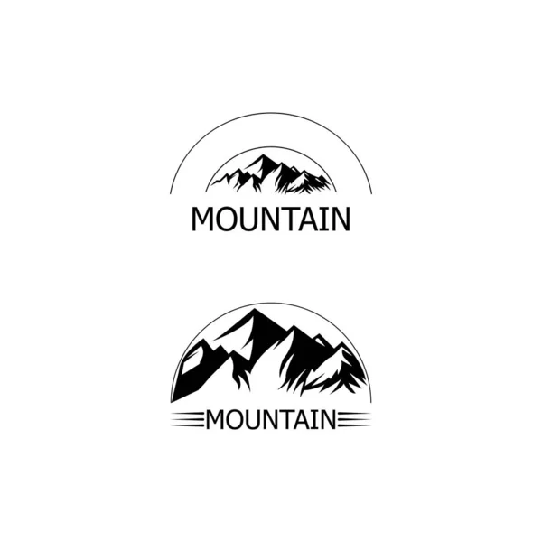 Modelo Design Logotipo Montanha Preta — Vetor de Stock