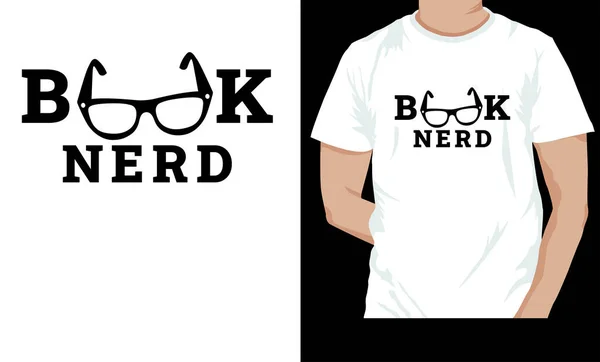 Book Nerd Quote Shirt Design Best Book Nerd Shirt Design — Wektor stockowy
