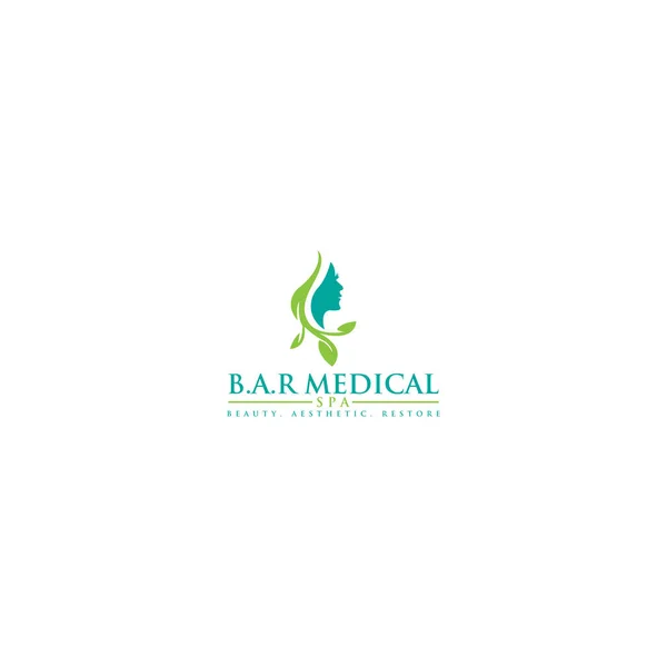 Beauty Medical Kombiniert Logo Und Einfaches Logo Design — Stockvektor