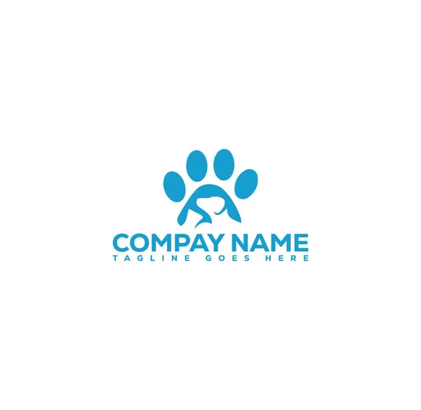 家养宠物标志宠物猫设计向量模板线性风格 动物兽医诊所Logotype概念概述图标 — 图库矢量图片