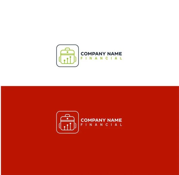 Minimaal Business Logo Business Growth Logo Design Finance Mark Grafiek — Stockvector