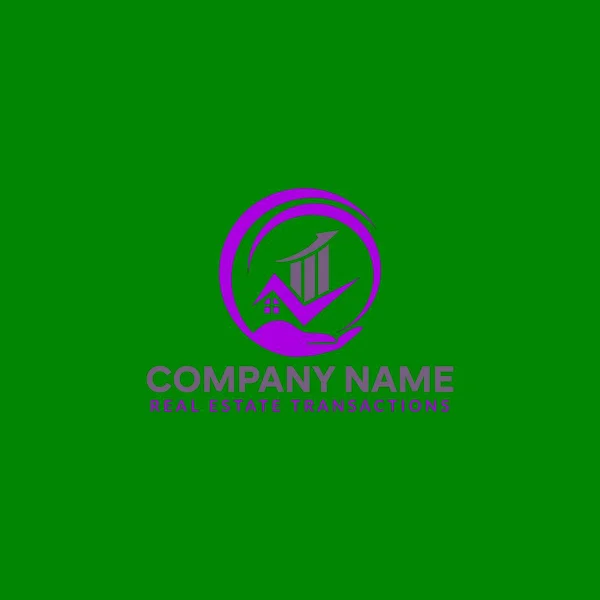 Emlak Nşaat Nşaat Logosu Vektör Tasarımı Finansal Logo Tasarımı — Stok Vektör