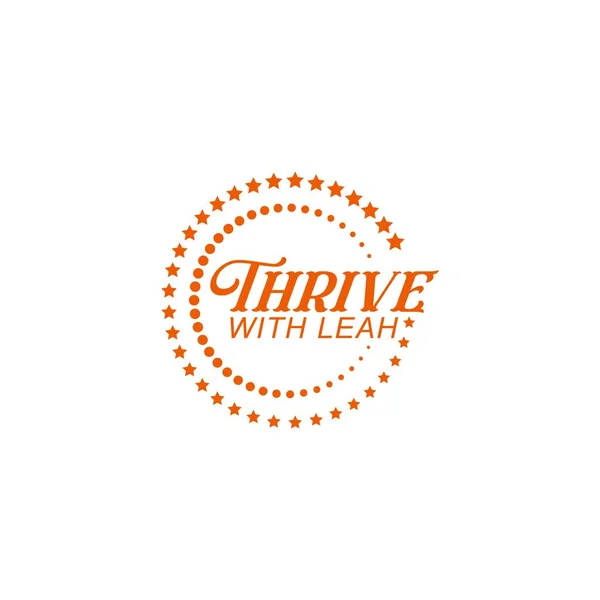 Shape Thrive Text Logo Template Design Vector — Stock Vector