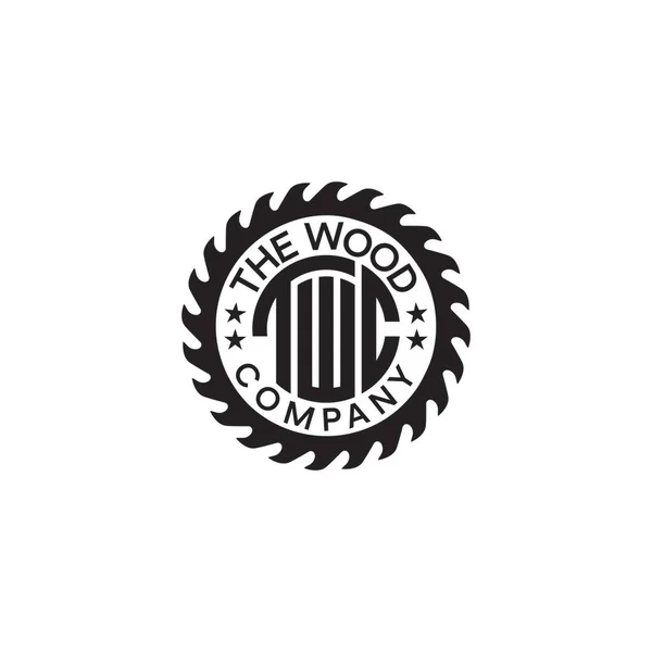 Логотип Дерев Яної Компанії Twc Letter Логотип Компанії Business Logo — стоковий вектор